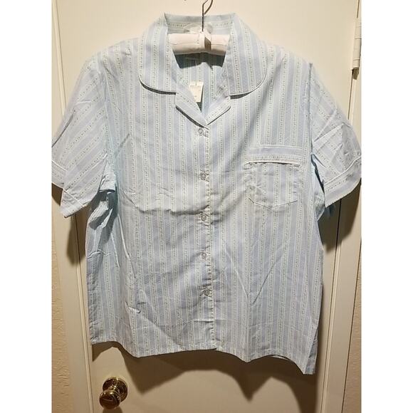 SABRINA By Mervyn's 2 pc Pajama Set Top & Pants Womens XL Stripe Floral NWT - Picture 6 of 14